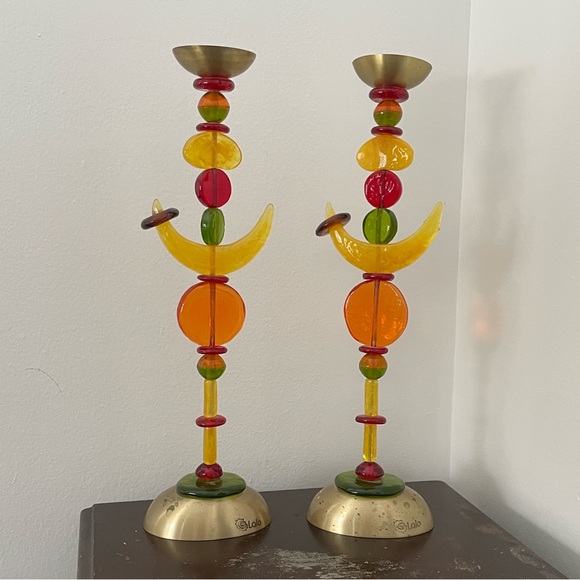 Orna Lalo Other - Orna Lalo Vintage Acrylic Candle Holders